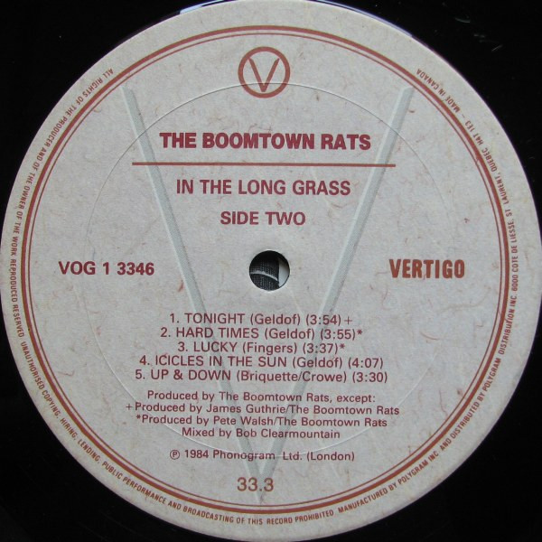 The Boomtown Rats - In The Long Grass (LP, Album) (Mint (M)) - Image 4