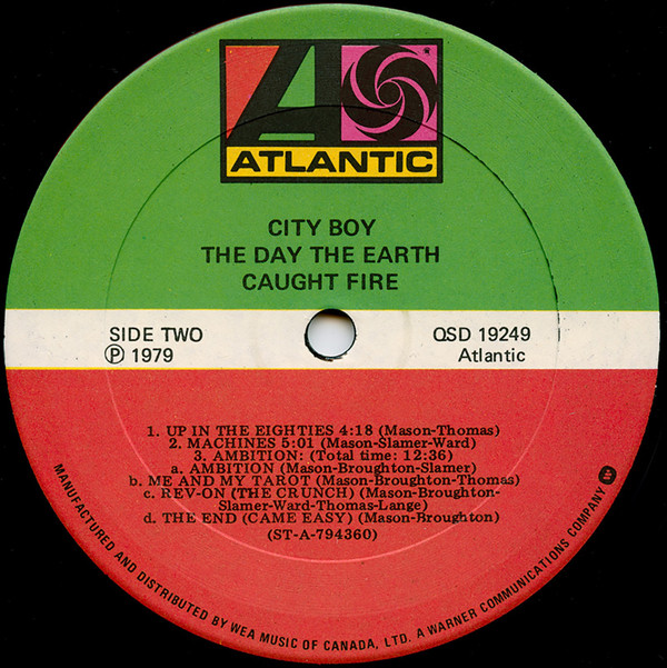 City Boy - The Day The Earth Caught Fire (LP, Album) (Mint (M)) - Image 4