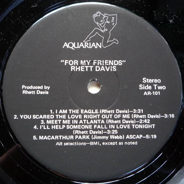 Rhett Davis (2) - For My Friends (LP) (Mint (M)) - Image 4