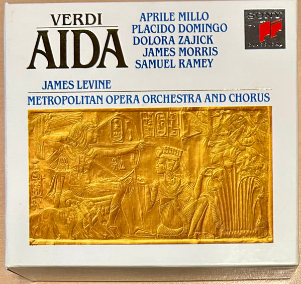 Giuseppe Verdi - Aprile Millo, Placido Domingo, Dolora Zajick, James Morris (5), Samuel Ramey, James Levine (2), The Metropolitan Opera House Orchestra And Metropolitan Opera Chorus - Aida (3xCD, Album, 20- + Box) (Near Mint (NM or M-))