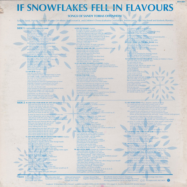 Sandy Offenheim - If Snowflakes Fell In Flavours (LP, Album) (Mint (M)) - Image 2