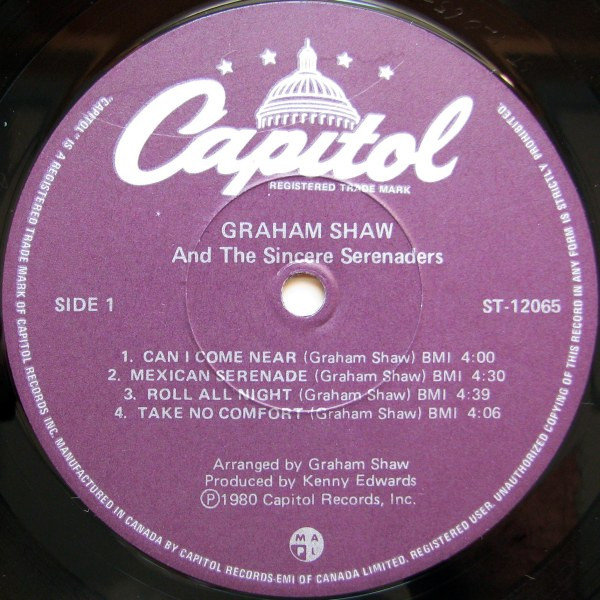 Graham Shaw And The Sincere Serenaders - Graham Shaw And The Sincere Serenaders (LP, Album) (Mint (M)) - Image 3