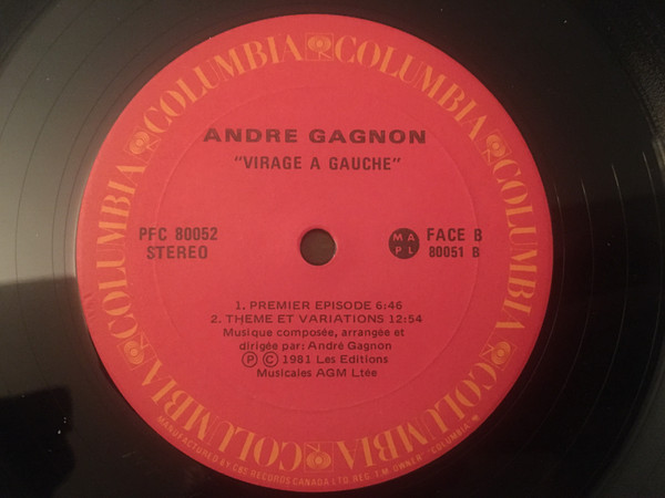 André Gagnon - Virage A Gauche (LP, Album) (Mint (M)) - Image 4