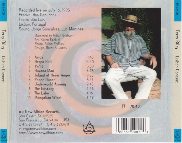 Terry Riley - Lisbon Concert (CD, Album) (Near Mint (NM or M-)) - Image 2