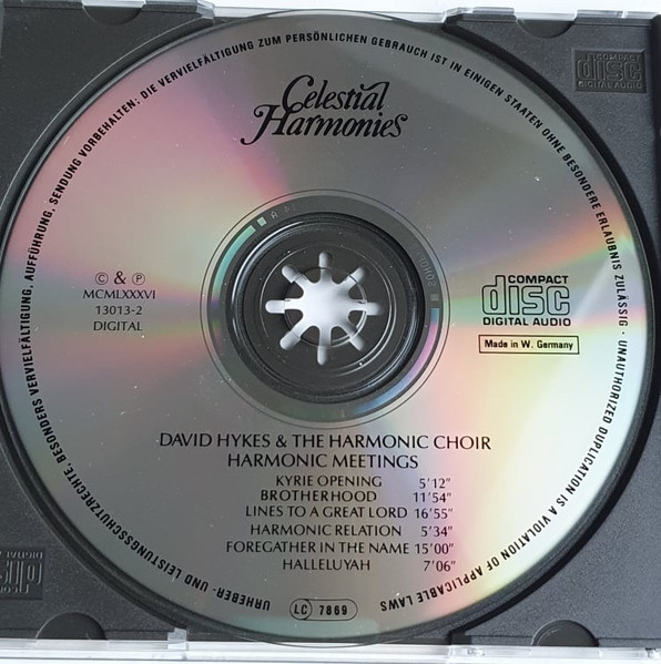 David Hykes & The Harmonic Choir - Harmonic Meetings (CD, Album, RE) (Near Mint (NM or M-)) - Image 3
