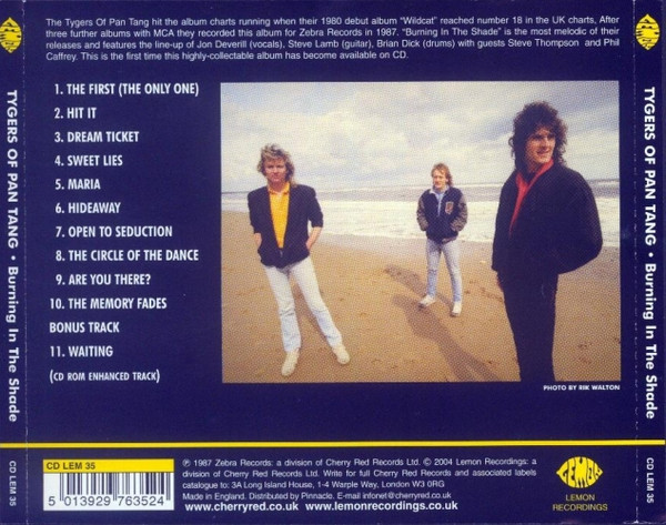 Tygers Of Pan Tang - Burning In The Shade (CD, Album, Enh, RE) (Near Mint (NM or M-)) - Image 2