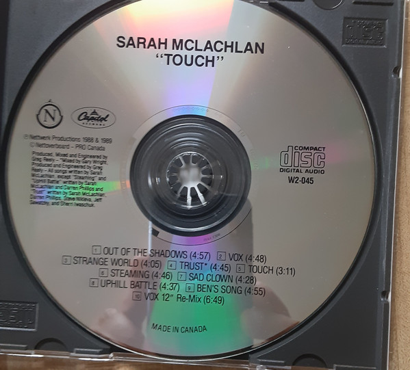Sarah McLachlan - Touch (CD, Album, Club, RE) (Near Mint (NM or M-)) - Image 3