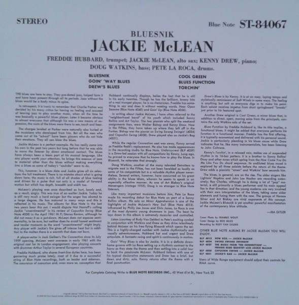 Jackie McLean - Bluesnik (2xLP, Ltd, RE, RM, Gat) (Near Mint (NM or M-)) - Image 3