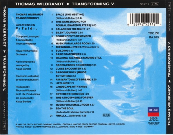 Thomas Wilbrandt - Transforming V. (CD, Album) (Near Mint (NM or M-)) - Image 2