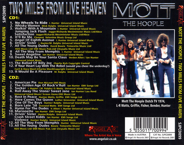 Mott The Hoople - Two Miles From Live Heaven (2xCD, Album) (Near Mint (NM or M-)) - Image 2