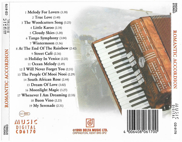 Theo Erasmus - Romantic Accordion: Music For Lovers (CD) (Near Mint (NM or M-)) - Image 2