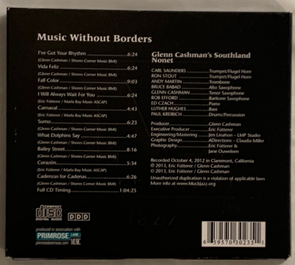 Glenn Cashman’s Southland Nonet - Music Without Borders (CD, Album) (Near Mint (NM or M-)) - Image 2