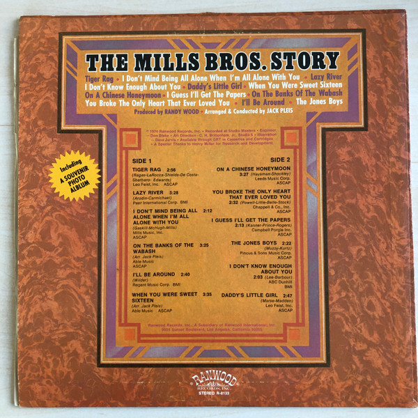 The Mills Brothers - The Mills Bros. Story (LP, Comp) (Mint (M)) - Image 2