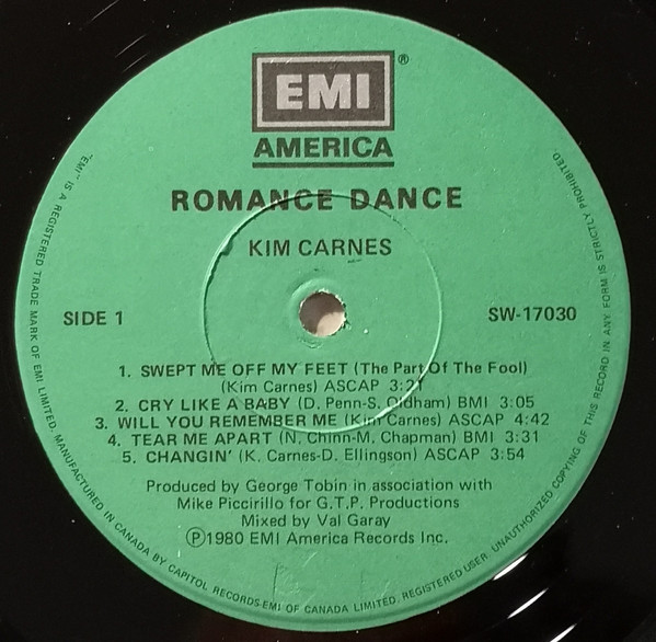 Kim Carnes - Romance Dance (LP, Album) (Mint (M)) - Image 3