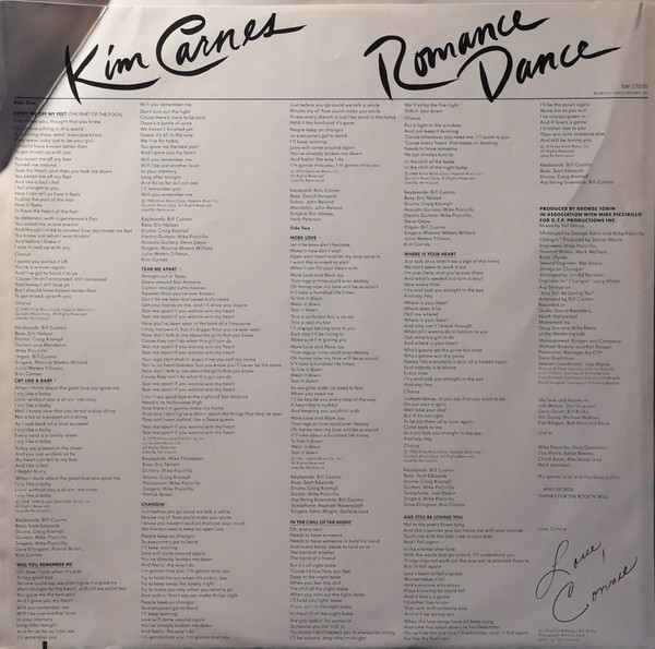 Kim Carnes - Romance Dance (LP, Album) (Mint (M)) - Image 5