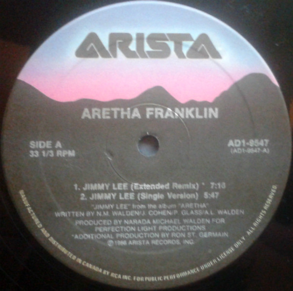 Aretha Franklin - Jimmy Lee (12", Maxi) (Mint (M)) - Image 2