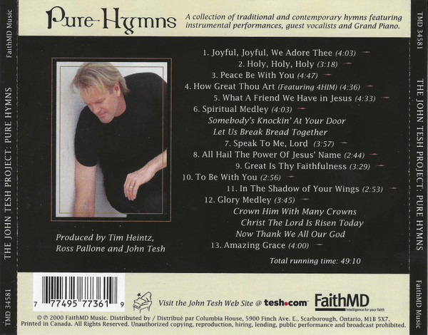 The John Tesh Project - Pure Hymns (CD, Club) (Very Good Plus (VG+)) - Image 4
