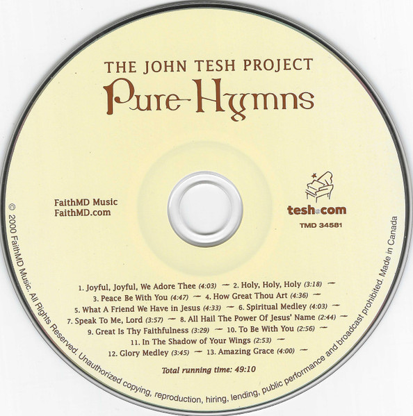 The John Tesh Project - Pure Hymns (CD, Club) (Very Good Plus (VG+)) - Image 5