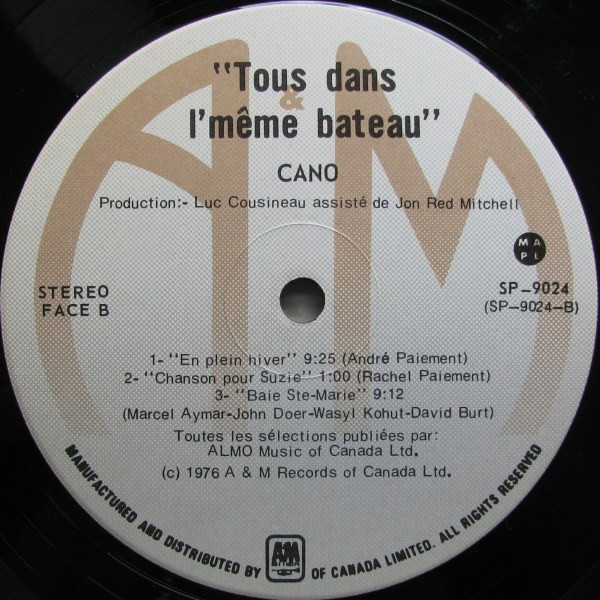 CANO - Tous Dans L'Même Bateau (LP, Album) (Mint (M)) - Image 5