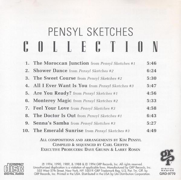 Kim Pensyl - Pensyl Sketches Collection (CD, Comp, RM) (Near Mint (NM or M-)) - Image 3