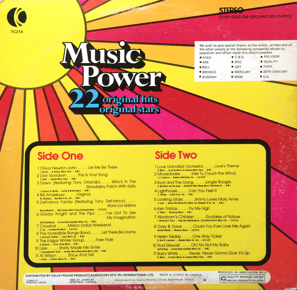 Various - Music Power (LP, Comp, Ltd) (Mint (M)) - Image 2