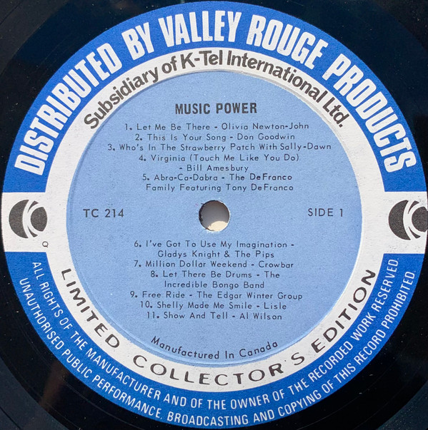 Various - Music Power (LP, Comp, Ltd) (Mint (M)) - Image 3