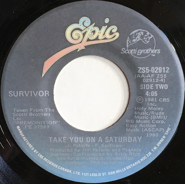 Survivor - Eye Of The Tiger (7", Single) (Near Mint (NM or M-)) - Image 2