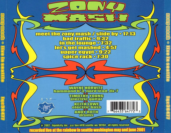 Zony Mash - Live In Seattle (CD, Album) (Very Good Plus (VG+)) - Image 2