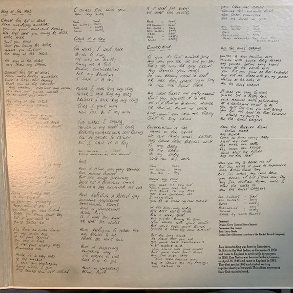 Joan Armatrading - Whatever's For Us (LP, Album, RE, Gat) (Mint (M)) - Image 3