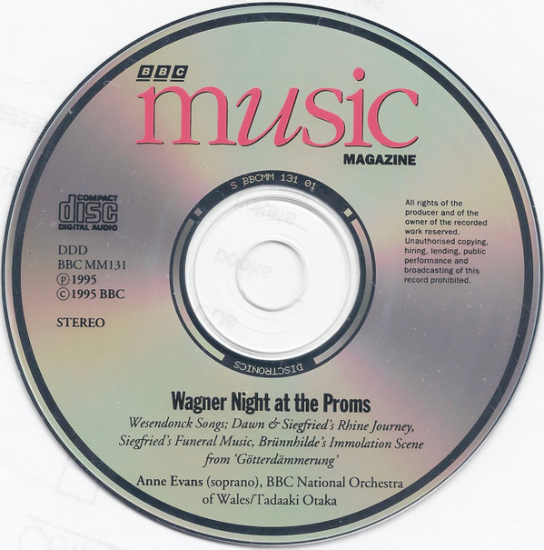 Richard Wagner - Anne Evans, BBC National Orchestra Of Wales, Tadaaki Otaka - Anne Evans Sings Wagner At The 1994 Proms: Wesendonck Songs / Scenes From Götterdämmerung (CD) (Near Mint (NM or M-)) - Image 4