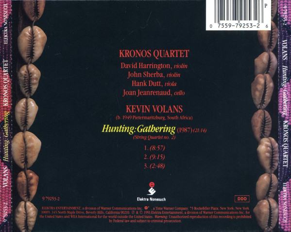 Kronos Quartet - Kevin Volans - Hunting: Gathering (CD, Album) (Near Mint (NM or M-)) - Image 3