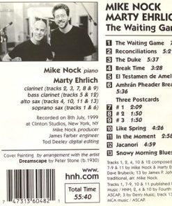 Alternative view of Mike Nock / Marty Ehrlich - The Waiting Game (CD, Album) (Near Mint (NM or M-))