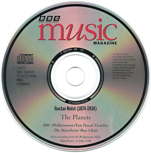 Gustav Holst - BBC Philharmonic, Yan Pascal Tortelier - The Planets (CD) (Near Mint (NM or M-)) - Image 4