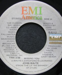 John Waite - Missing You (7", Single) (Near Mint (NM or M-))