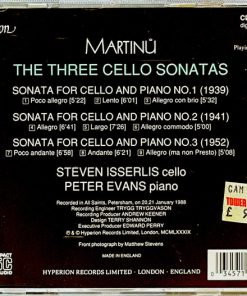 Bohuslav Martinů • Steven Isserlis • Peter Evans (5) - Cello Sonatas (CD, Album) (Near Mint (NM or M-)) - Image 4