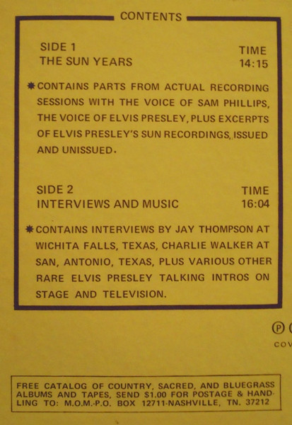 Elvis Presley - Interviews And Memories Of: The Sun Years (LP, Album, P/Mixed, Ter) (Mint (M)) - Image 5