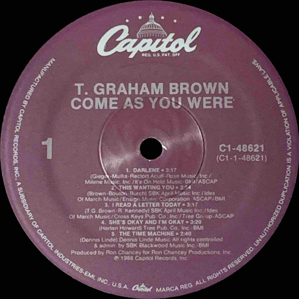T. Graham Brown - Come As You Were (LP, Album, Spe) (Mint (M)) - Image 4