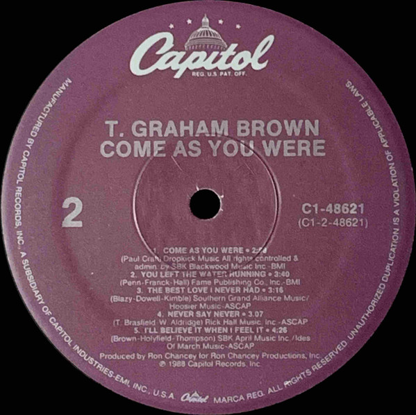 T. Graham Brown - Come As You Were (LP, Album, Spe) (Mint (M)) - Image 2