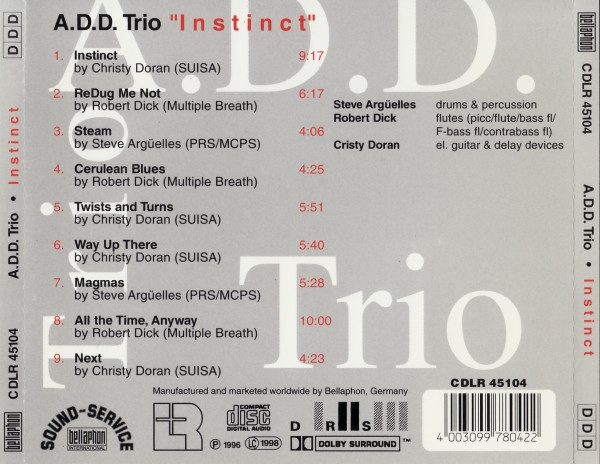 A.D.D. Trio - Instinct (CD, Album) (Near Mint (NM or M-)) - Image 4