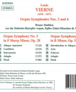 Alternative view of Louis Vierne, Bruno Mathieu - Organ Symphonies Nos. 3 And 6 (CD, Album) (Near Mint (NM or M-))
