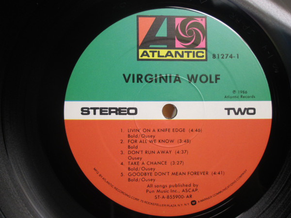 Virginia Wolf - Virginia Wolf (LP, Album, All) (Mint (M)) - Image 3