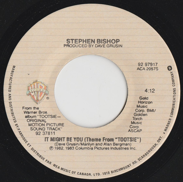 Stephen Bishop / Dave Grusin - It Might Be You (Theme From "Tootsie") (7") (Near Mint (NM or M-))