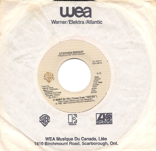 Stephen Bishop / Dave Grusin - It Might Be You (Theme From "Tootsie") (7") (Near Mint (NM or M-)) - Image 3