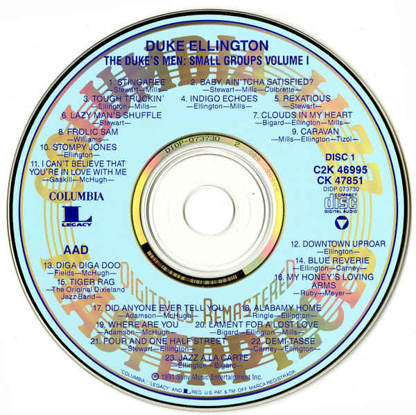 Duke Ellington - The Duke's Men: Small Groups Vol. 1 (2xCD, Comp, RM) (Near Mint (NM or M-)) - Image 3