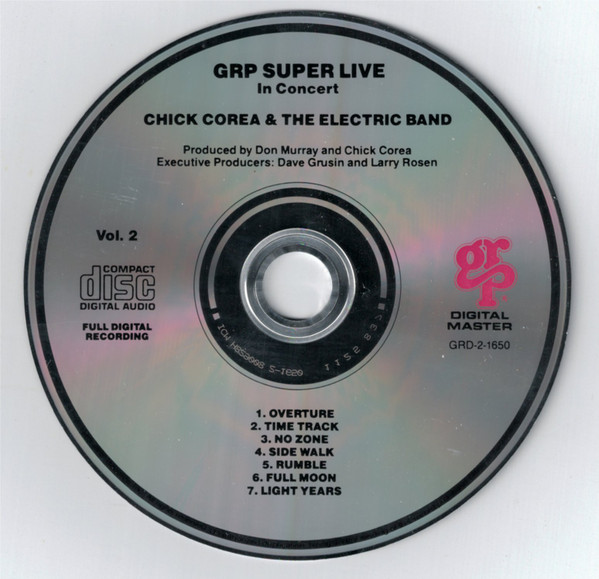 Dave Grusin / Lee Ritenour / Chick Corea / Diane Schuur / Tom Scott - GRP Super Live In Concert (2xCD, Album) (Near Mint (NM or M-)) - Image 4