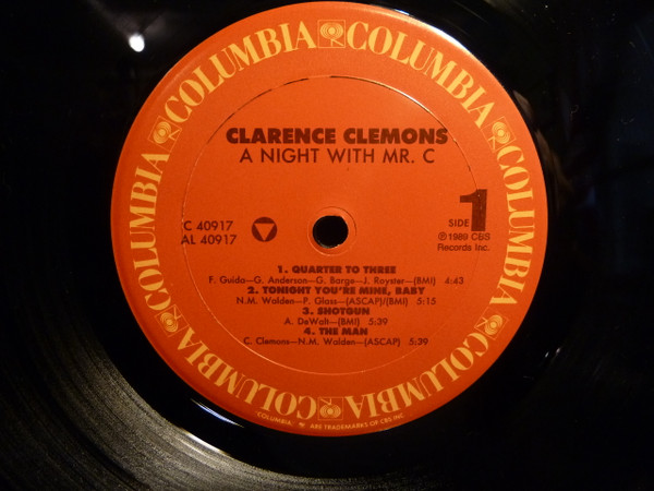 Clarence Clemons - A Night With Mr. C (LP, Album) (Mint (M)) - Image 3