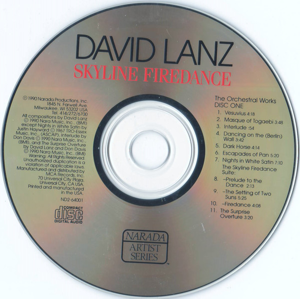 David Lanz - Skyline Firedance (2xCD, Album) (Near Mint (NM or M-)) - Image 3