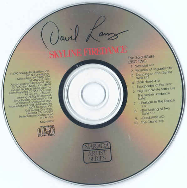 David Lanz - Skyline Firedance (2xCD, Album) (Near Mint (NM or M-)) - Image 4