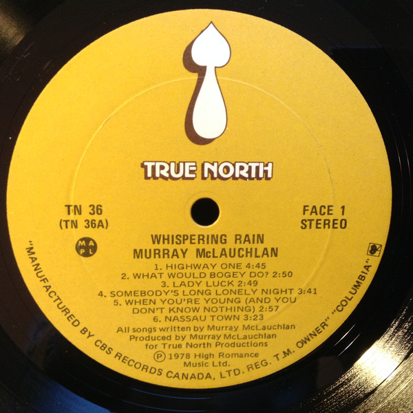 Murray McLauchlan - Whispering Rain (LP, Album) (Mint (M)) - Image 3