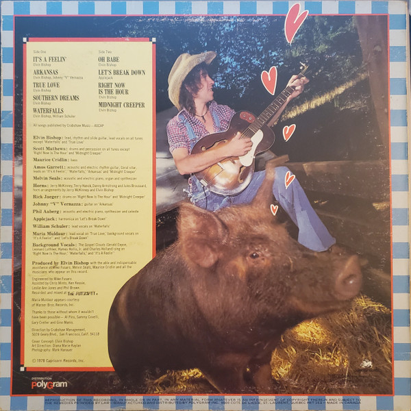 Elvin Bishop - Hog Heaven (LP, Album) (Mint (M)) - Image 2